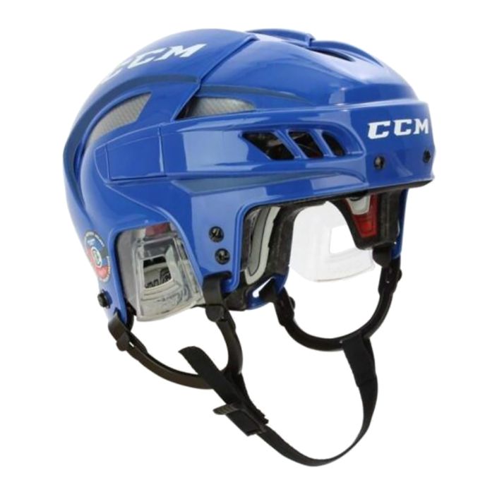 CCM Fitlite royal/silberner Hockeyhelm 2