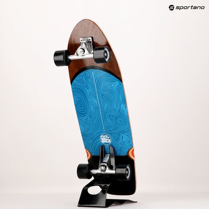 Surfskate Skateboard CUTBACK Blaue Welle blau 10