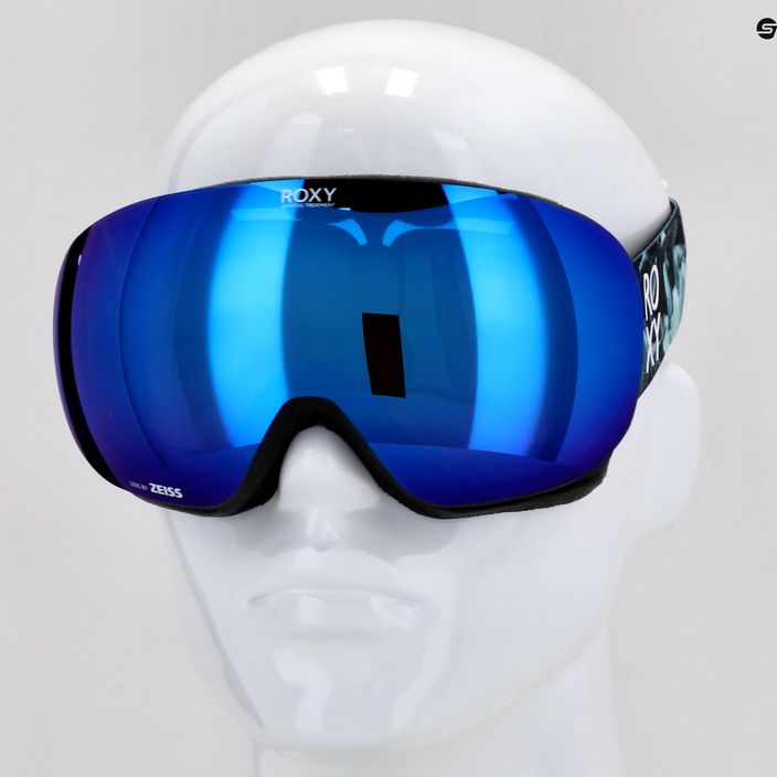 Snowboardbrille für Frauen ROXY Popscreen Cluxe J 2021 true black akio/sonar ml revo blue 12