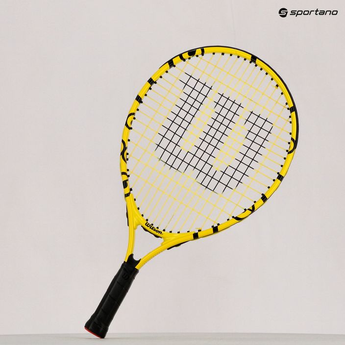 Wilson Minions Jr 19 Tennisschläger für Kinder gelb und schwarz WR068910H+ 8