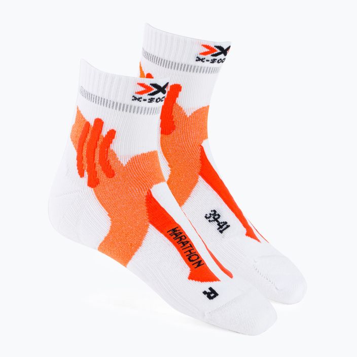 Herren X-Socks Marathon 4.0 U orange und weiß Laufsocken RS11S19U-W017