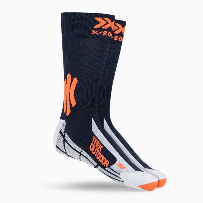 X-Socks Trek Outdoor-Trekking-Socken Mitternachtsblau/Kurkuma-Orange
