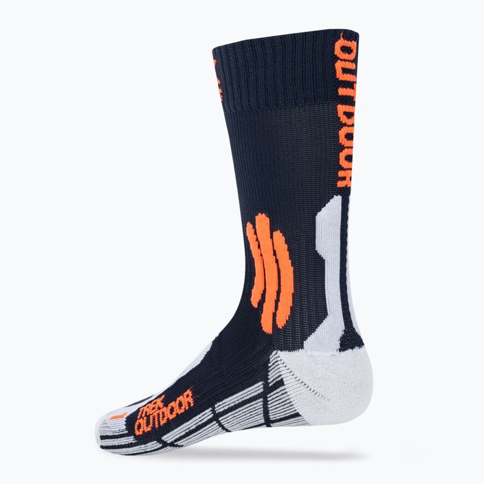 X-Socks Trek Outdoor-Trekking-Socken Mitternachtsblau/Kurkuma-Orange 2