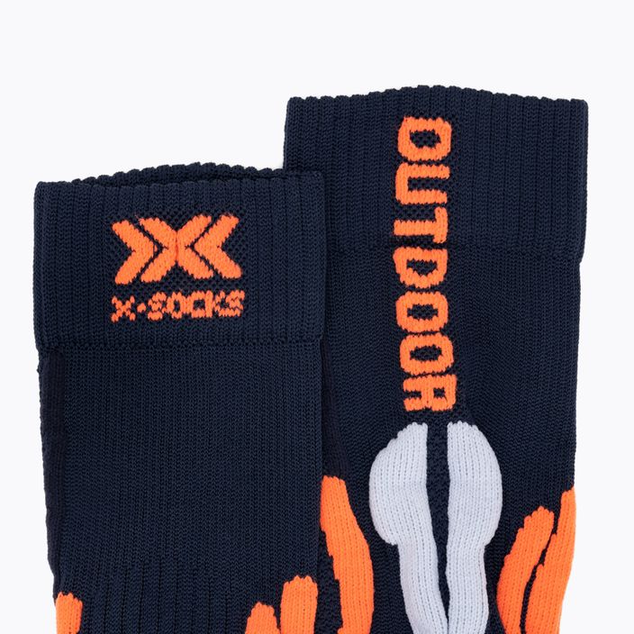 X-Socks Trek Outdoor-Trekking-Socken Mitternachtsblau/Kurkuma-Orange 3