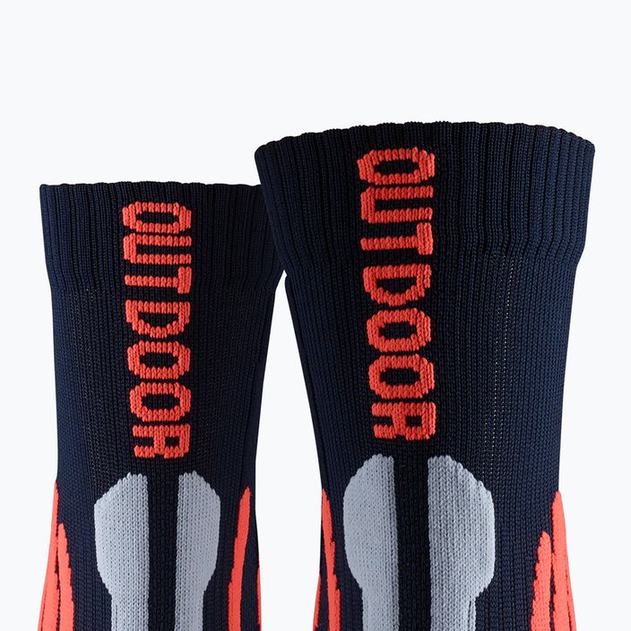 X-Socks Trek Outdoor-Trekking-Socken Mitternachtsblau/Kurkuma-Orange 6