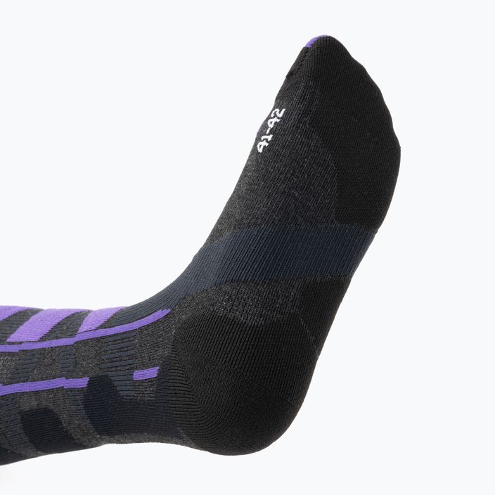X-Socks Ski Control 4.0 anthrazit melange/lila Skisocken 4