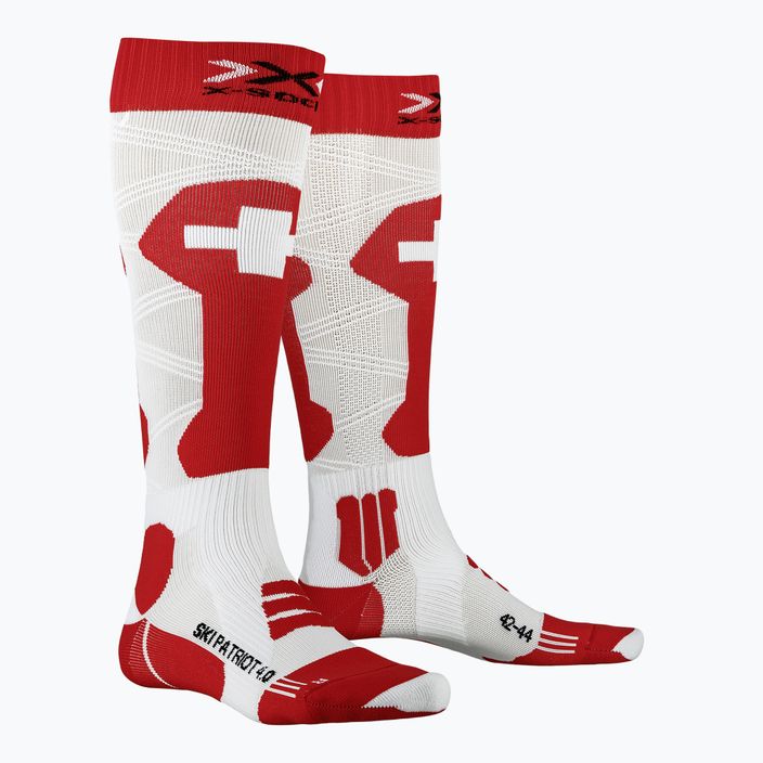 X-Socks Ski Patriot 4.0 Schweiz weiße Socken XSSS43W19U 4