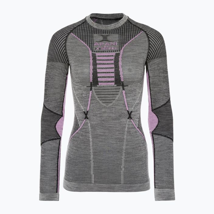 Damen Thermo-T-Shirt X-Bionic Apani 4.0 Merino grau/violett APWT06W19W