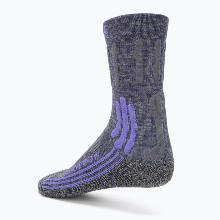 Damen-Trekkingsocken X-Socks Trek X Merino grau lila melange/grau melange 2