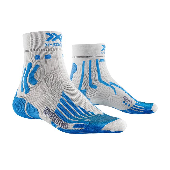 Herren X-Socks Run Speed Two 4.0 perlgrau/blau Laufsocken 2