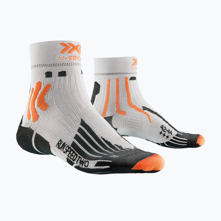 Men's X-Socks Run Speed Two 4.0 Laufsocken arktisch weiß/trick orange 5