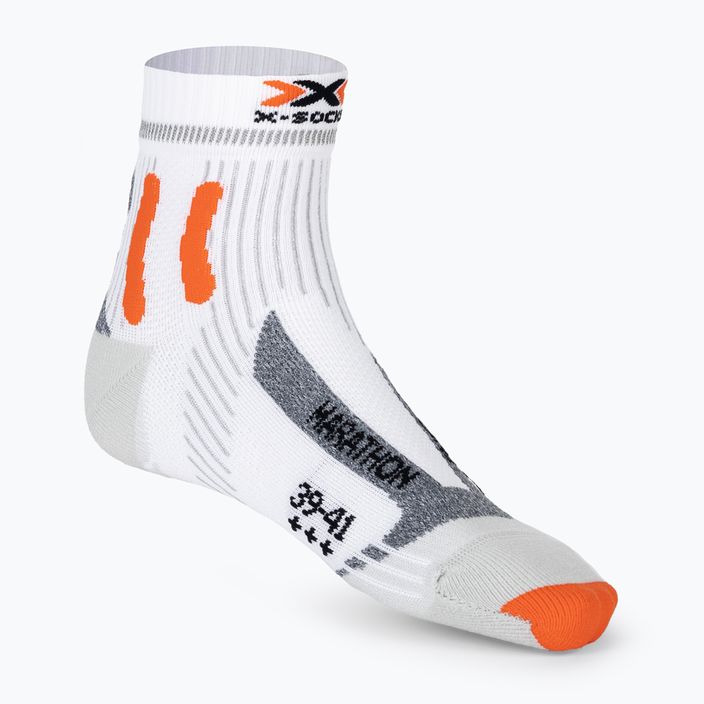 Men's X-Socks Marathon Energy 4.0 Laufsocken arktisch weiß/trick orange 3
