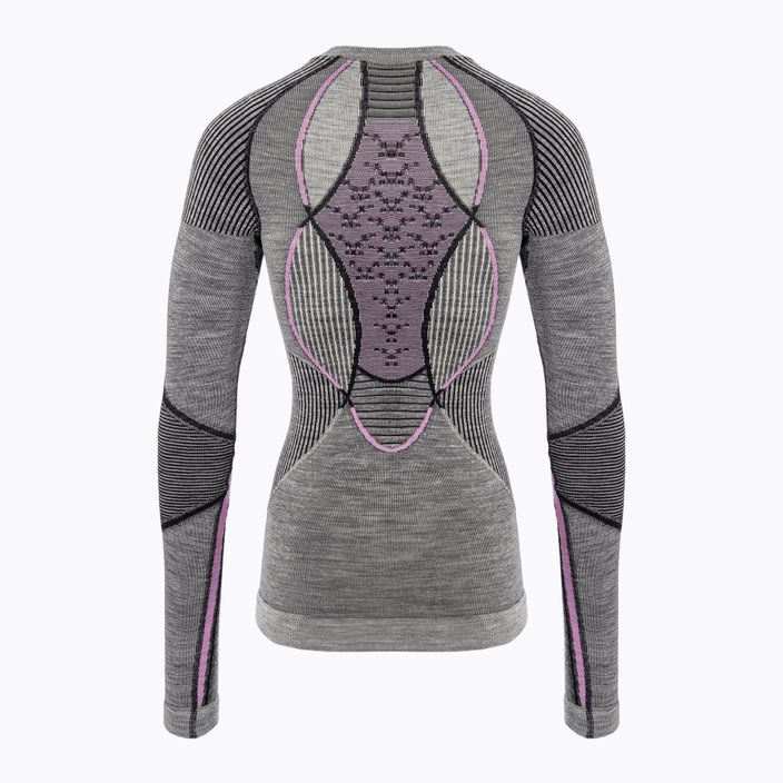 Damen Thermo-Sweatshirt X-Bionic Merino schwarz/grau/magnolia 2
