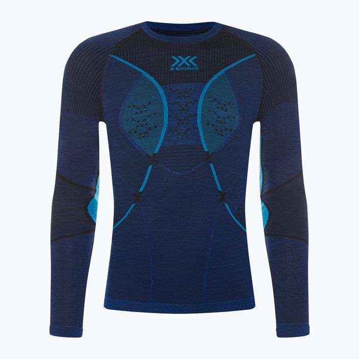 Herren X-Bionic Merino Thermo-Sweatshirt dunkel ozean/himmelblau 2