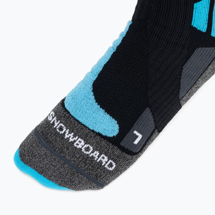 Snowboard Socken X-Socks Snowboard 4.0 schwarz/grau/kaltblau 3
