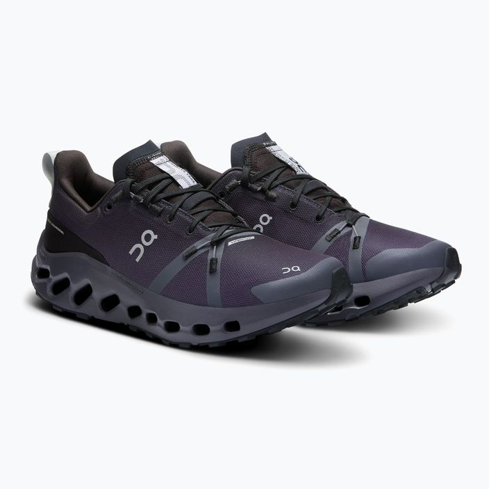 Damen Laufschuhe On Running Cloudsurfer Trail Waterproof schwarz/eclipse