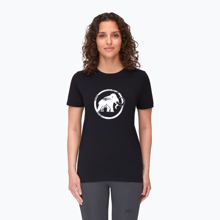 Damen-Trekking-T-Shirt MAMMUT Graphic schwarz
