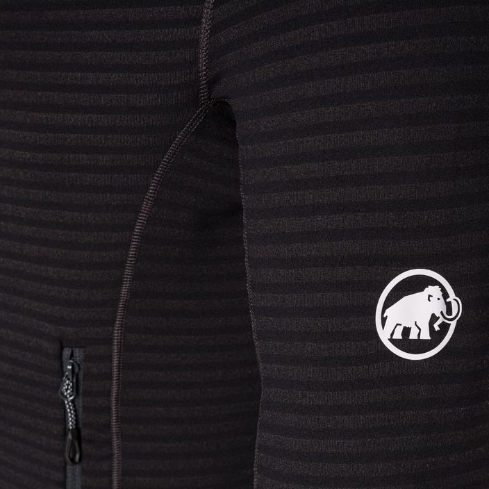 Herren Mammut Taiss Light ML Fleece-Sweatshirt mit Kapuze schwarz 7