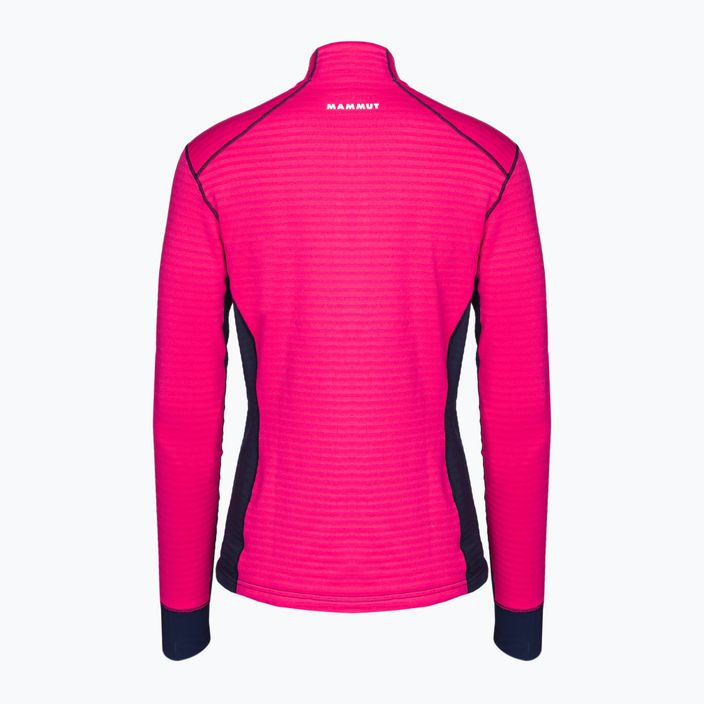 MAMMUT Damen Fleece-Sweatshirt Taiss Light ML rosa und navy blau 2