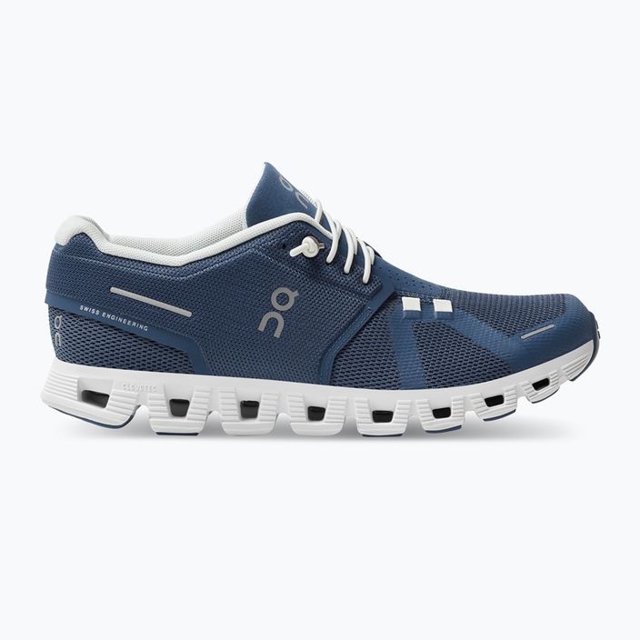 Damen On Running Cloud 5 denim/weiß Laufschuhe 9