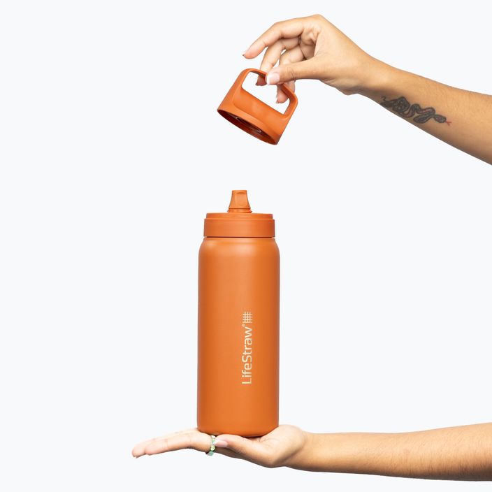 Lifestraw Go 2.0 Stahl Reiseflasche mit Filter 700 ml kyoto orange 3