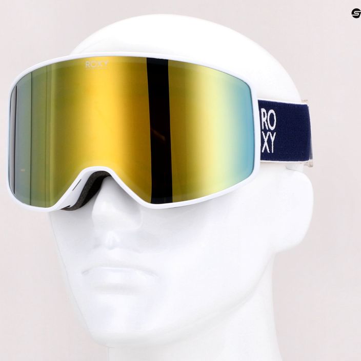 Snowboardbrille für Frauen ROXY Storm Peak Chic 2021 bright white 7