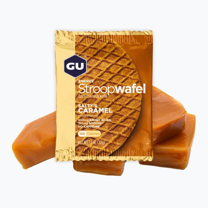 GU Energy Stroopwaffle Snack 32 g salziges Karamell 2