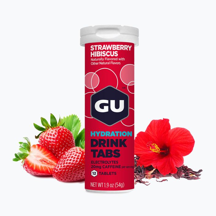 GU Hydration Drink Tabs Erdbeere/Hibiskus 12 Tabletten 2