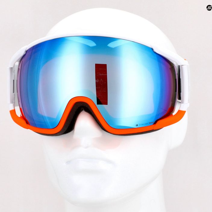 Skibrille POC Zonula Clarity Comp white/fluorescent orange/spektris blue 11