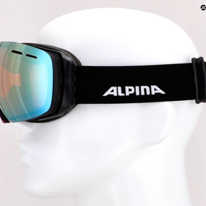 Skibrille Alpina Granby QV black matt/gold sph 10