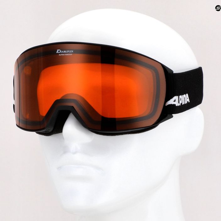 Skibrille Alpina Nakiska black matt/orange 10