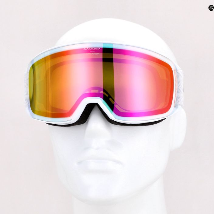 Skibrille Alpina Nakiska Q-Lite white matt/pink 5