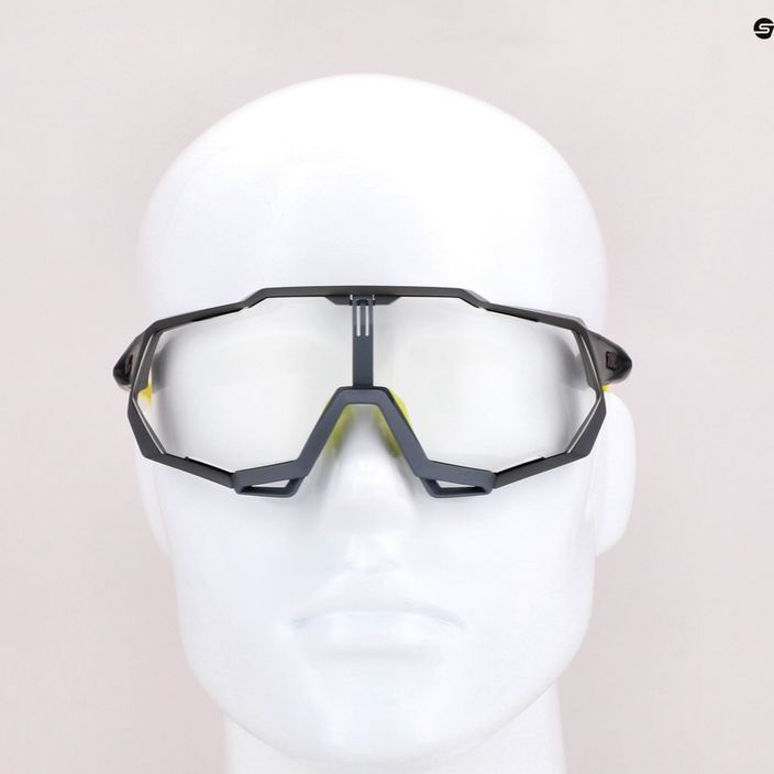 Radsportbrille 100% Speedtrap Photochromic Lens Lt 16-76% schwarz-grün STO-61023-802-01 8