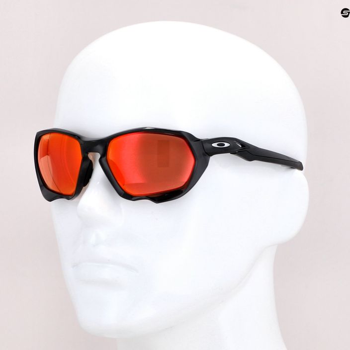 Oakley Plazma Sonnenbrille schwarz/rot 0OO9019 7