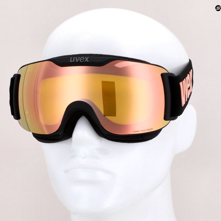 Skibrille UVEX Downhill 2 S black mat/mirror rose colorvision yellow 55//447/243 12