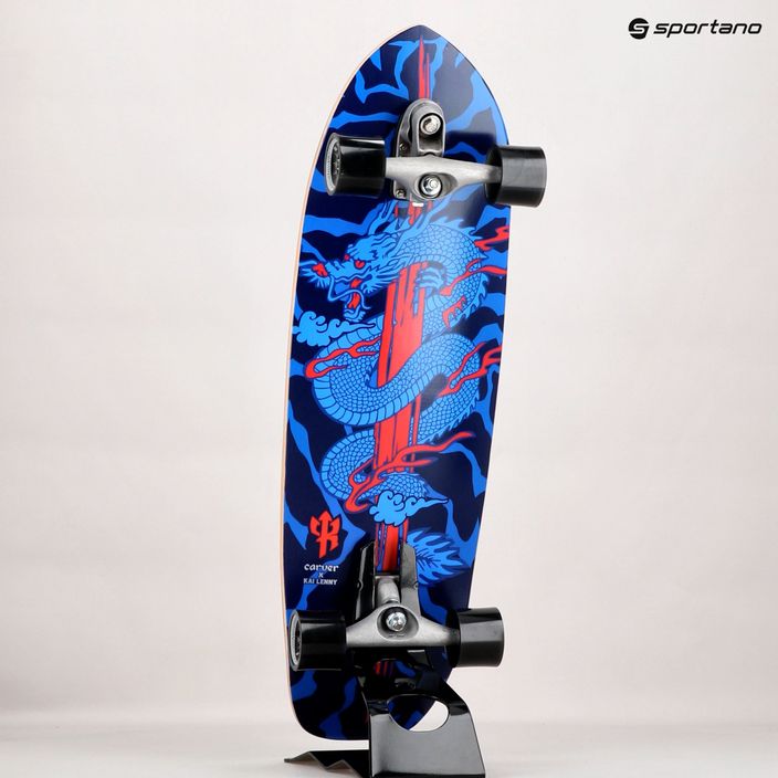 Surfskate Skateboard Carver C7 Raw 34" Kai Dragon 222 Complete blau-rot C11311143 15