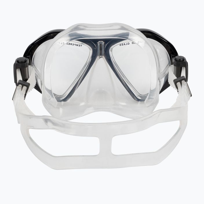 Mares ABC Quest Travel Dive Set Maske + Schnorchel + Flossen weiß und schwarz 41797 9
