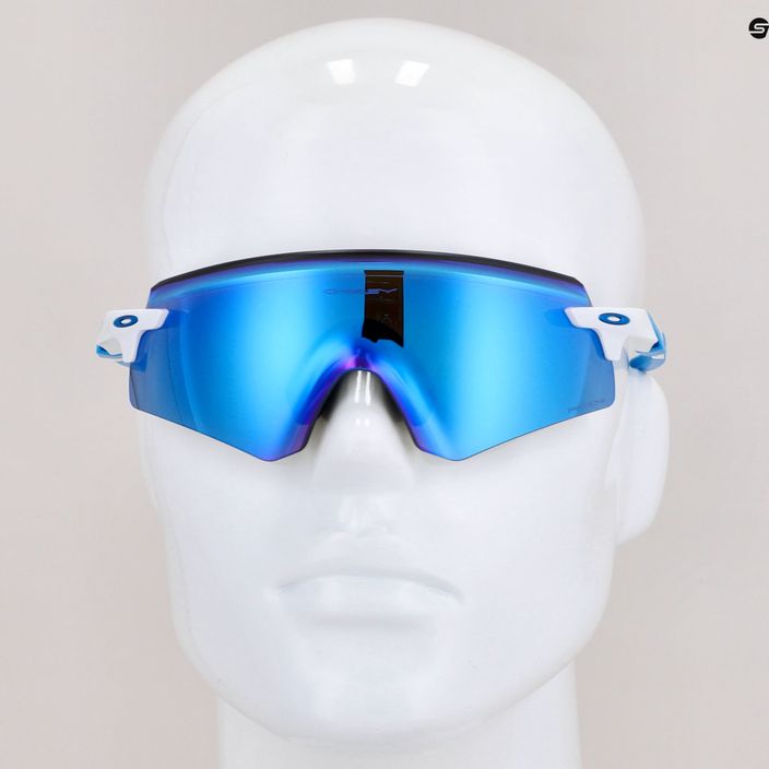 Oakley Encoder Radfahren Brille weiß und blau 0OO9471 7