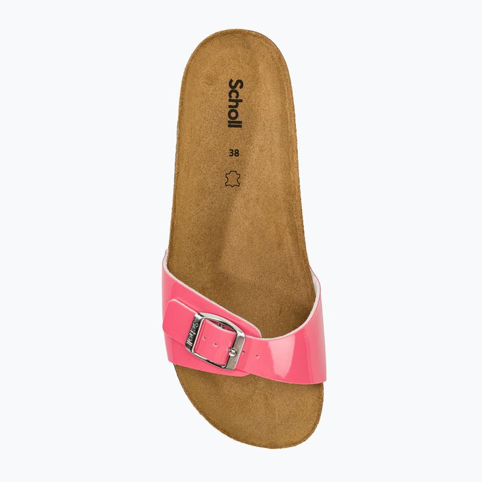 Slides Schlappen  Damen Scholl Estelle Patsynth coral 5