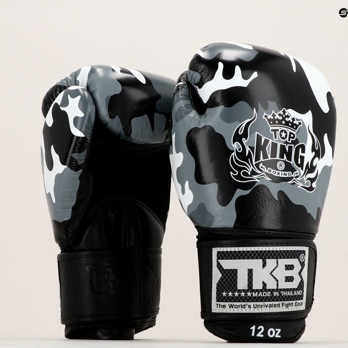 Top King Muay Thai Empower graue Boxhandschuhe TKBGEM-03A-GY 7