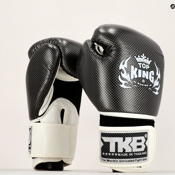 Top King Muay Thai Empower Air weiß und Silber Boxhandschuhe TKBGEM-02A-WH 7