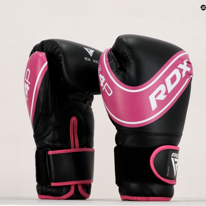 RDX Kinder Boxhandschuhe schwarz und rosa JBG-4P 18