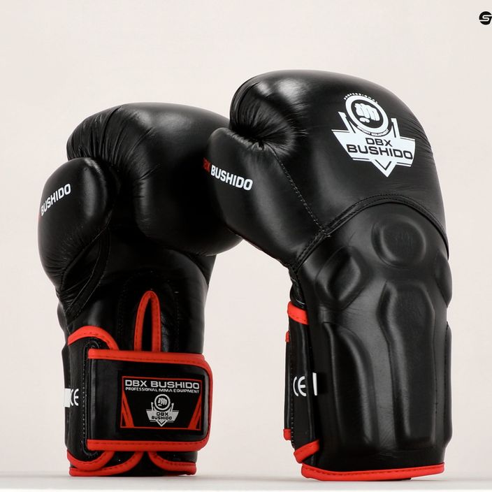 Bushido Boxhandschuhe mit Wrist Protect System schwarz Bb2-12oz 8