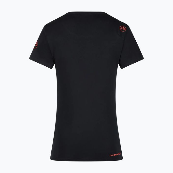 La Sportiva Damen-T-Shirt Peaks schwarz/kirschtomate 2