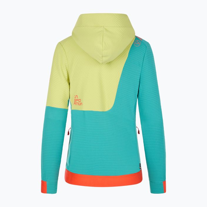 Damen Kletter Sweatshirt LaSportiva Mood Hoody blau-grün O65638728 2