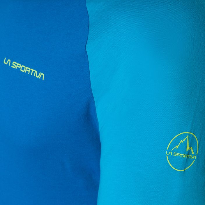Herren La Sportiva Back Logo elektrisch blau/maui trekking shirt 3