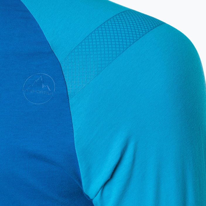 Herren La Sportiva Back Logo elektrisch blau/maui trekking shirt 4