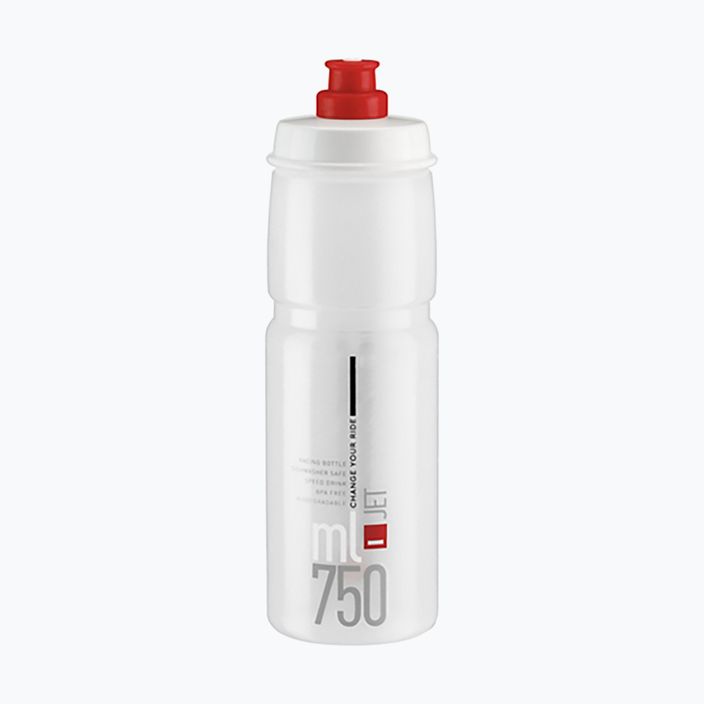 Fahrrad Wasserflasche Elite Jet 750 ml clear/red logo