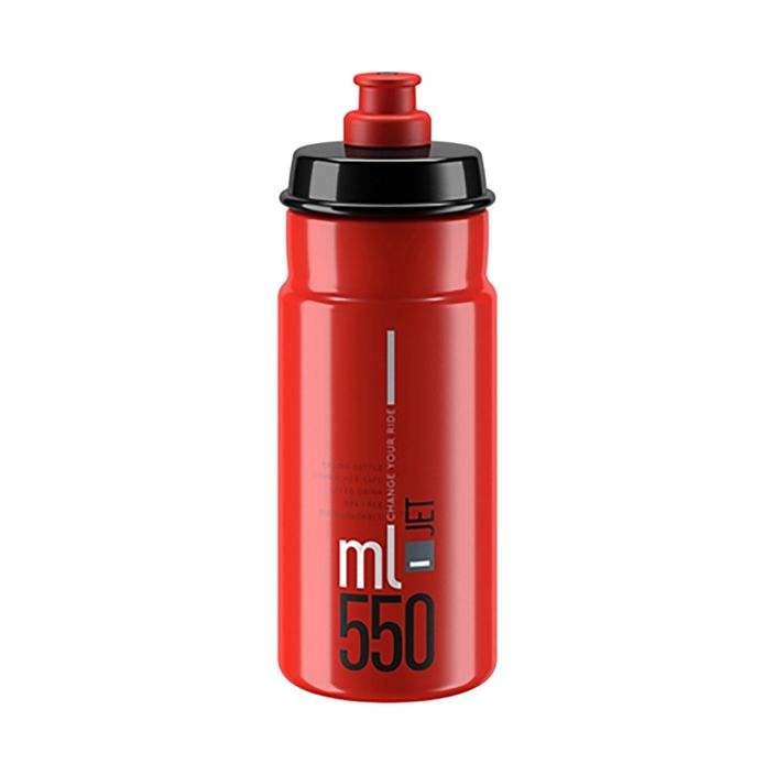 Fahrrad Wasserflasche Elite Jet 550 ml red/grey logo 2