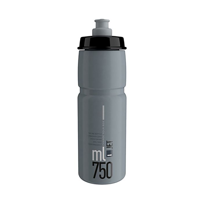 Fahrrad Wasserflasche Elite Jet 750 ml grey/black logo 2